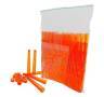 Tube acrylique de stockage orange 100 unités