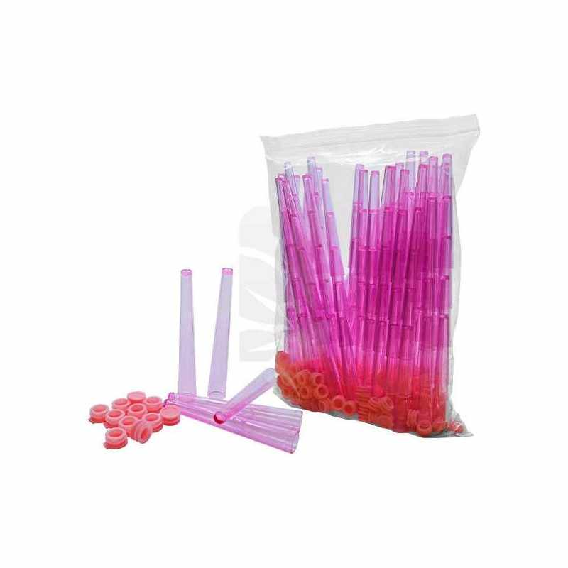 Tubo Acrílico Armazenamento Rosa 100 Unidades