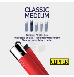 Tamaños y medidas de Mechero CLIPPER Classic Medium