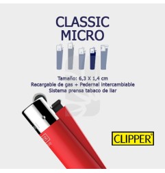 Tamaños y medidas de Mechero CLIPPER Classic Micro