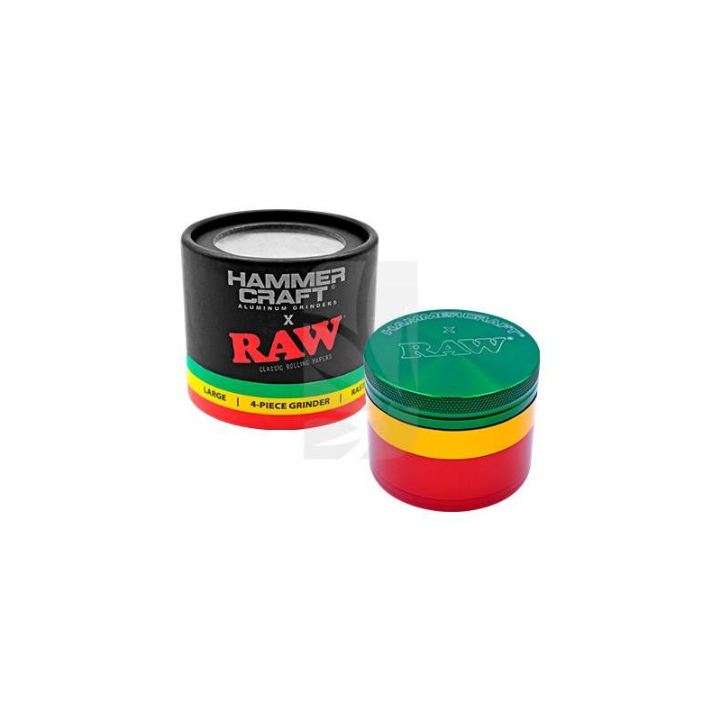 RAW S Hammercraft Rasta Grinder 4 Parts RAW S Hammercraft Rasta Grinder 4 Parts