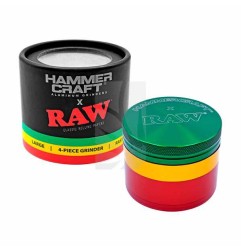 Grinder RAW L Hammercraft Rasta 4 partes