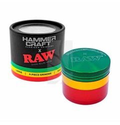 Grinder RAW L Hammercraft Rasta 4 partes