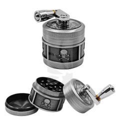 Grinder Molinillo Skull and Leaf 40 mm.