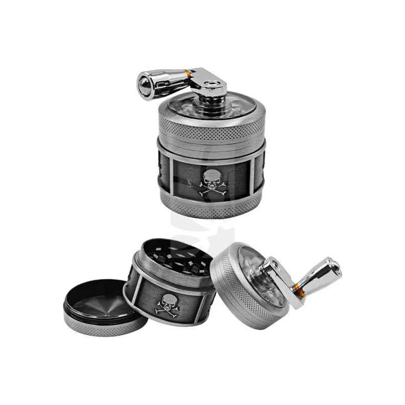 Grinder Skull and Leaf 40 mm