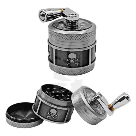 Grinder Molinillo Skull and Leaf 40 mm.