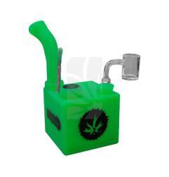 Bong KUBE en Verde de Silicona de PieceMaker