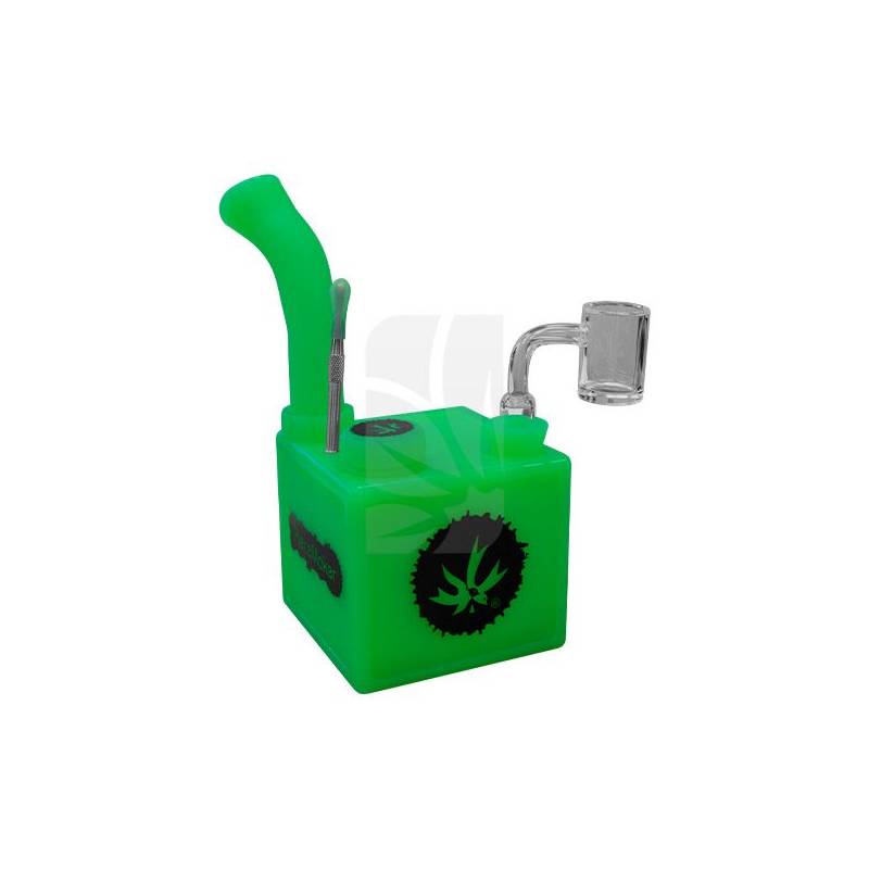 Bong Kube de silicona Verde Bong Kube de silicona Verde