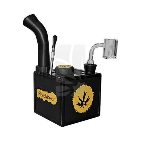 Bong KUBE en Negro de Silicona de PieceMaker