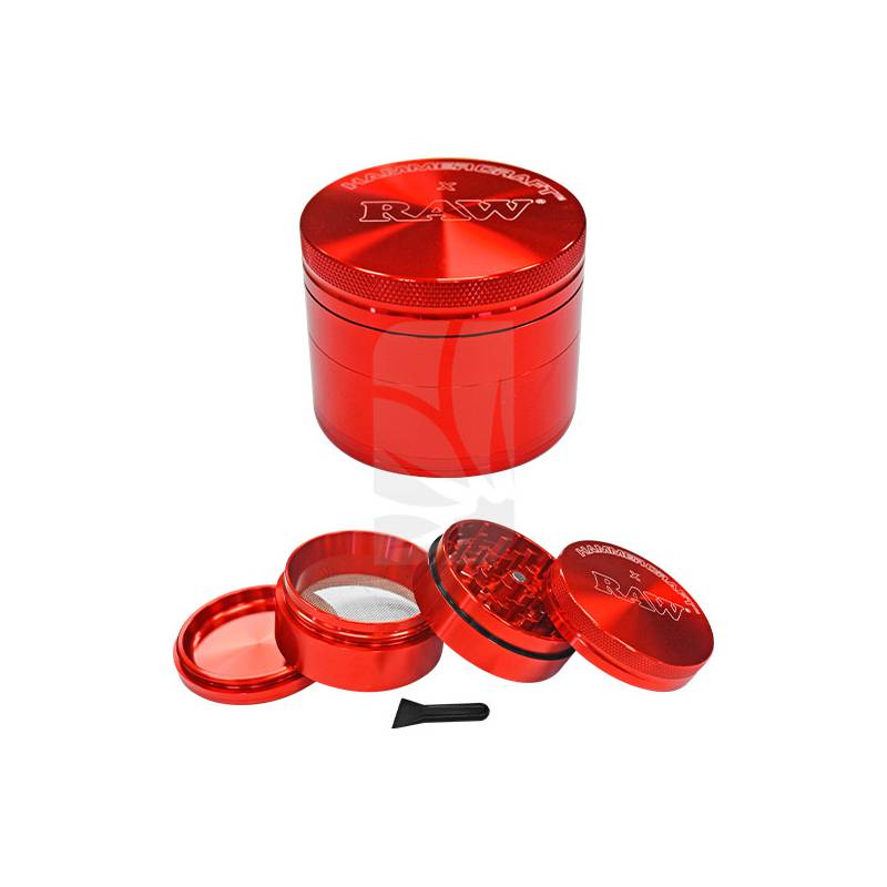Grinder RAW S Hammercraft Rojo 4 Partes Grinder RAW S Hammercraft Rojo 4 Partes