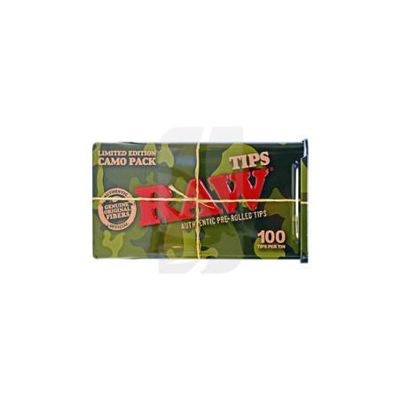 RAW Prerolled Filters Camo Box 100 pcs
