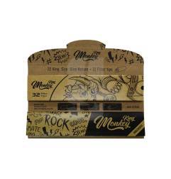 Monkey King Size Slim+Tips Natural rolling paper