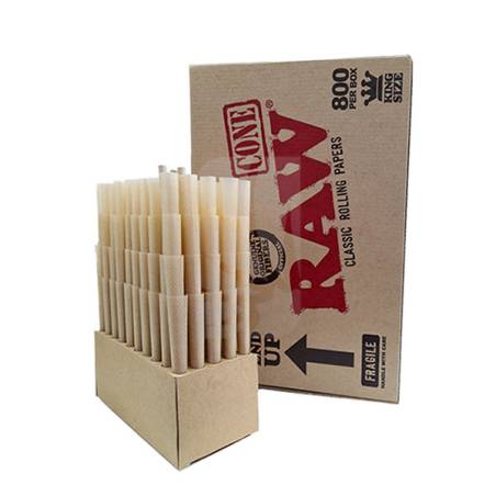 Box of RAW Classic King Size Cones 800 pcs.
