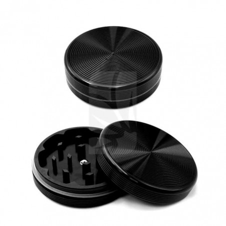Grinder Negro de Ripple en 2 Partes