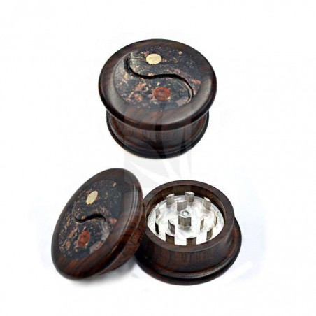 Grinder madera, piedra y aluminio Ying Yang, 2 partes 53x30mm