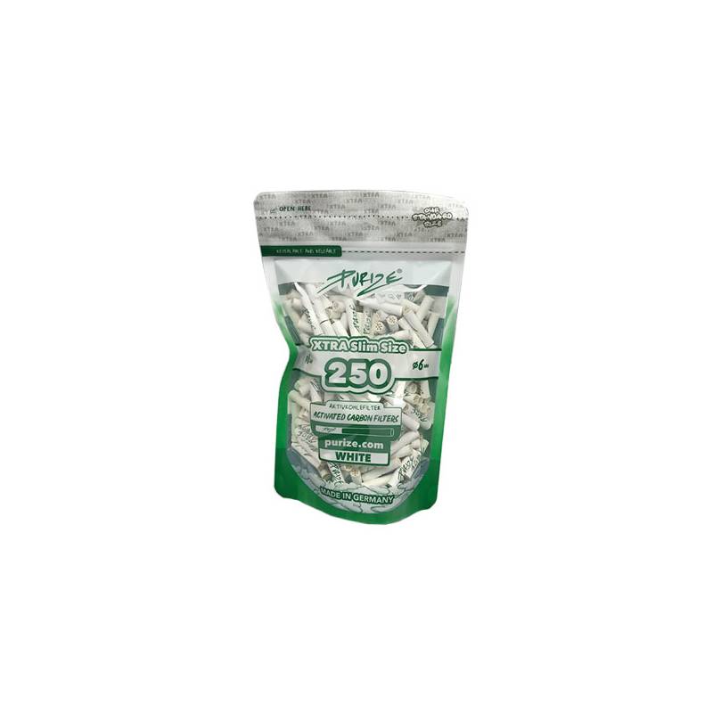 Filtros Purize XTRA Slim Blanco 250 u.