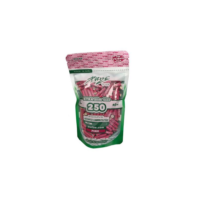 Filtros Purize XTRA Slim Rosa 250 u.