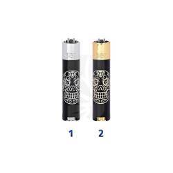 Mechero CLIPPER Metal Mexican Skulls