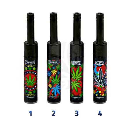 Mechero Clipper Mini Tube Leaves 5 D2