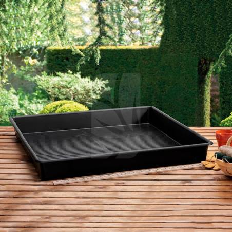 Black Square Tray 120 x 120 x 12 cm