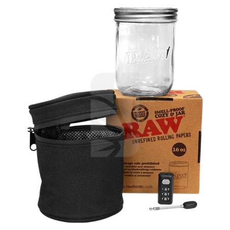 Bote Cristal con funda RAW 473 ml. Cozy