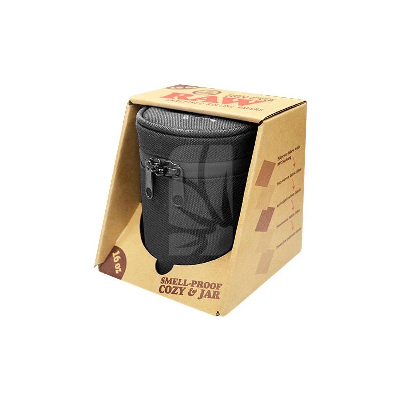 RAW Glass Jar with Cozy Sleeve 473 ml