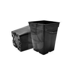 Maceta cuadrada negra 3 L. 15x15x20 cm.