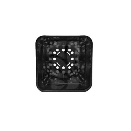 Maceta cuadrada negra 7 L. 20x20x27 cm.