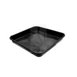 Plato Cuadrado negro de 29/30 x 29/30 cm.