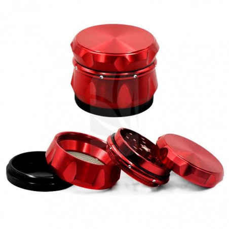 Grinder de Carving en Rojo de 4 Partes de 55 mm