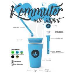 Bong taza de silicona Kommuter Negra