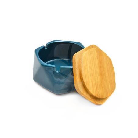 Cenicero ceramica con tapa