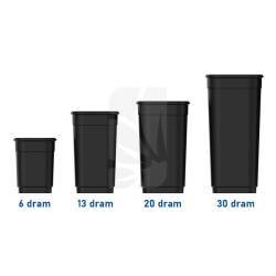 Pop Top cuadrado Negro mate - 1 gr