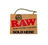 Raw cartel madera pequeño Raw cartel madera pequeño