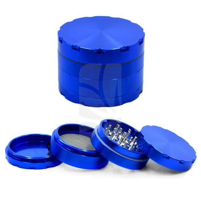 Grinder de luxe de 4 partes azul 62 mm.