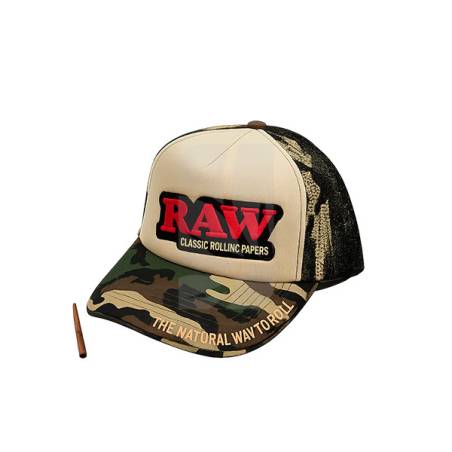 Boné RAW Trucker Tela Bege c/ Poker Barato