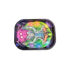 Vassoio per rollare in metallo con scatola 18x14 cm. Rick Economico