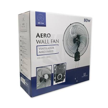 Ventilatore da Parete c/ Corda 50 cm 80W
