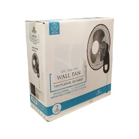 Ventilador pared 40 cm. c/ Cuerda 2 uds.