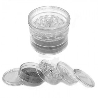 Grinder transparente de Plástico de 5 Partes