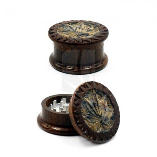 Comprar Grinder HQ Leaf de Madera, Piedra y Aluminio de 2 Partes barato