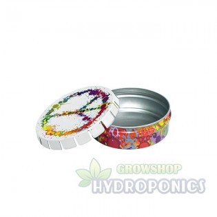 Caja redonda 5.5 cm. Peace Colorful