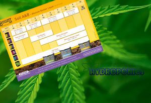 B’Cuzz Soil A&B + Blossom Builder Liquid Grow Chart